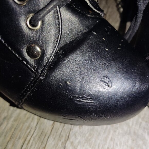 Chix | chunky platform ankle boots with metal spikes and studs | Size 39 | UK 6 - Picture 12 of 16